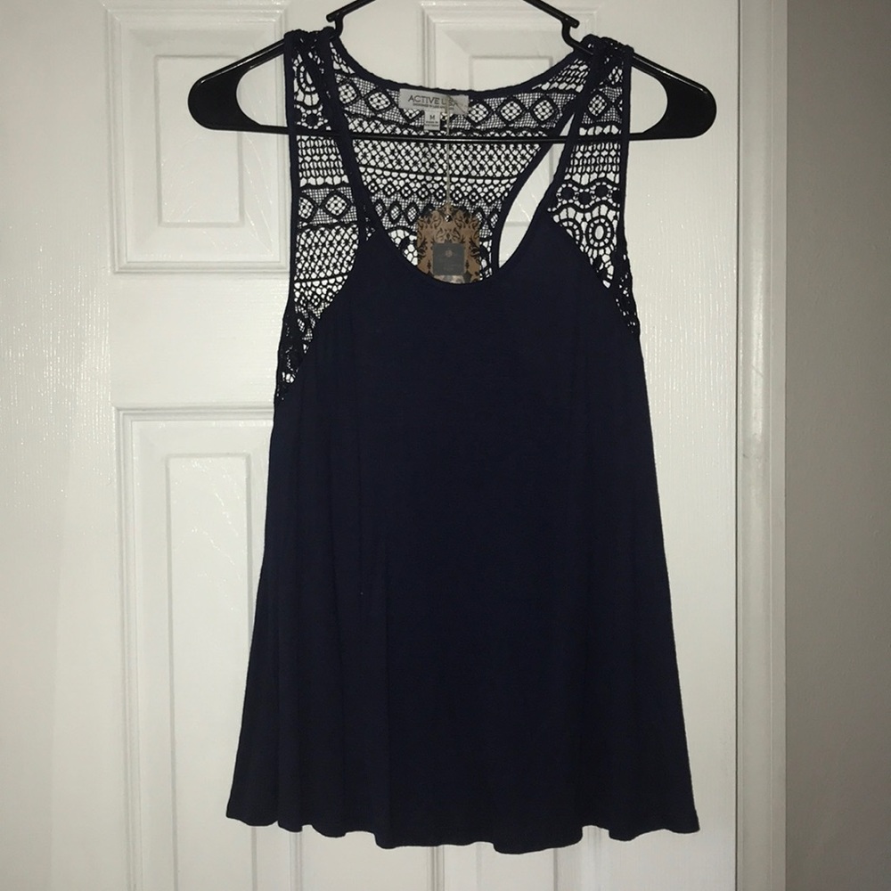 Navy blue top